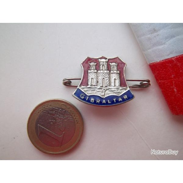 �pinglette insigne collection vintage Gibraltar territoire britannique d'outre-mer