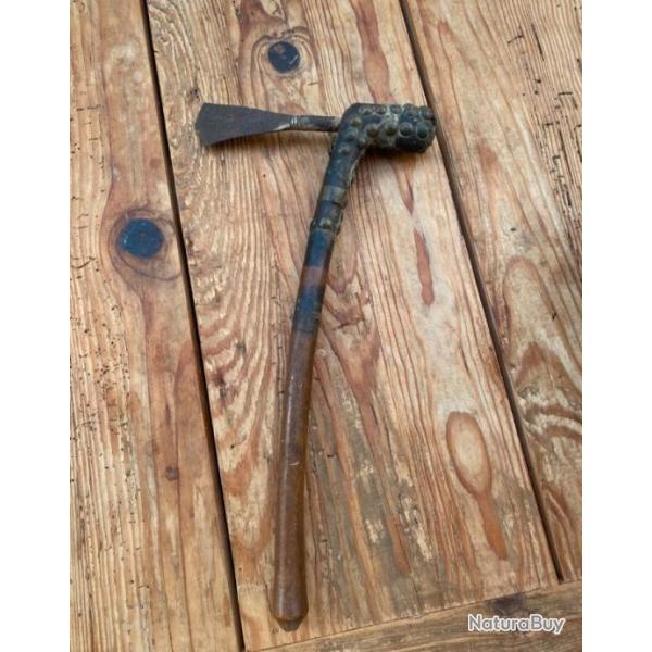 Ancien couteau de jet africain monnaie Tchokwe Angola