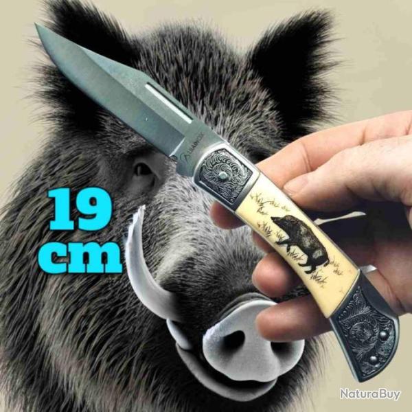 Couteau pliant Albainox SANGLIER mitres grav�es