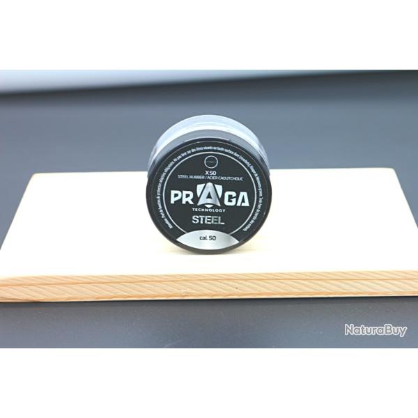 Bo�te de balles Caoutchouc M�tal Cal 0.50 (x50) - Rubber Steel Core PRAGA