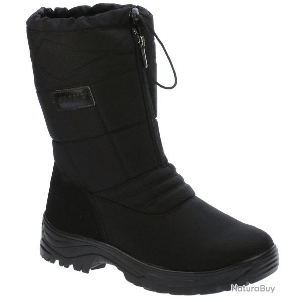 Bottes de neige homme et femme avec crampons amovibles anti-glisse Olang noir  36