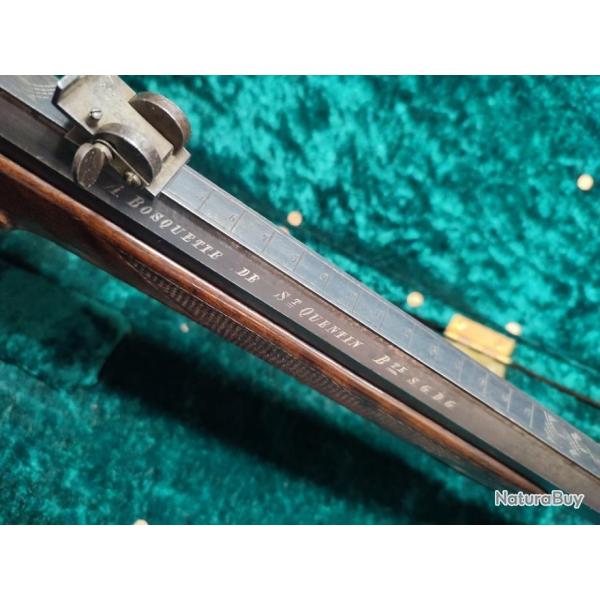 Trs lourde carabine de luxe calibre 22 rail gradu sign A. Bosquette de St Quentin
