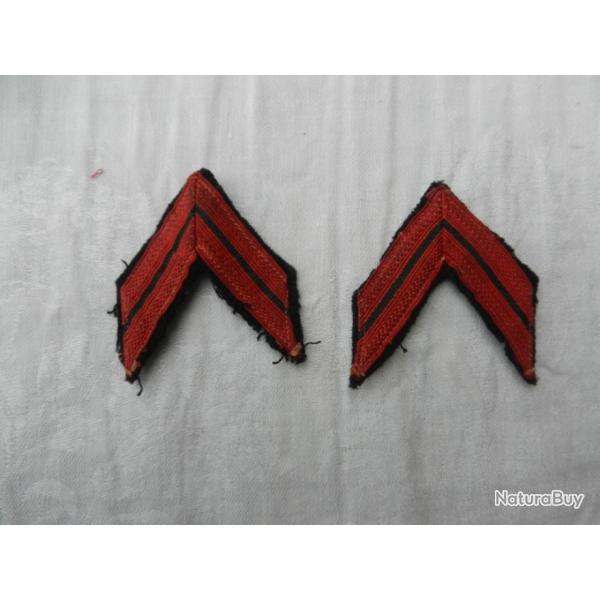 paire de galons grades tissu caporal