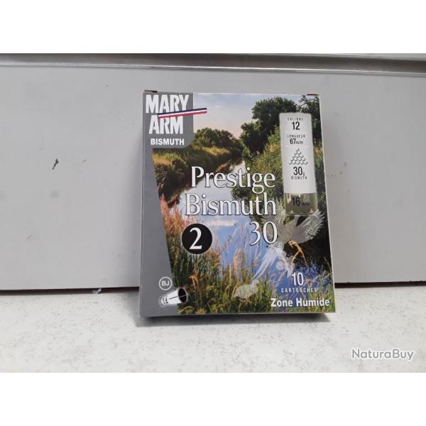 BOITE DE 10 CARTOUCHES MARY ARM PRESTIGE BISMUTH CAL12 CH67MM 30BJ