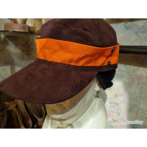 Casquette SOMLYS avec bande fluo r�versible et protection oreilles