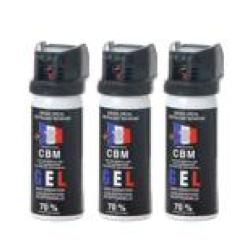 Lot de 3 BOMBES GEL DEFENSE CS CAPOT CLAPET 50ML
