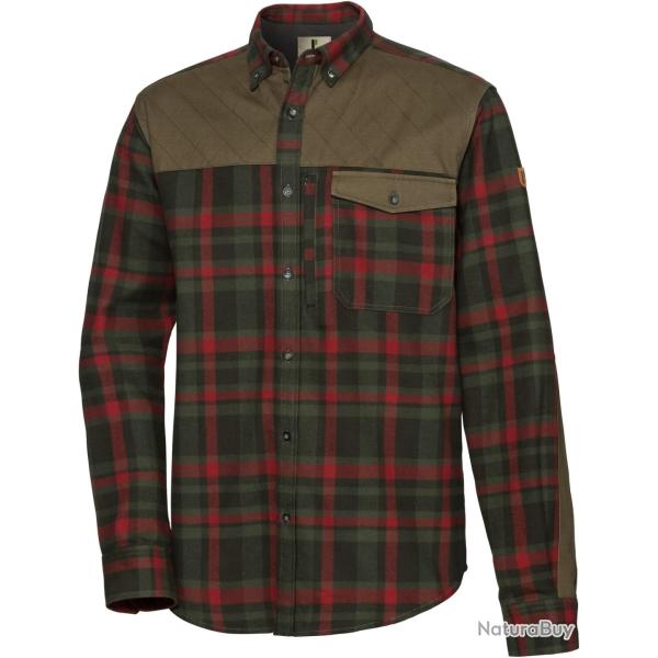Chemise de chasse Spreewald, Parforce (Couleur: Olive / Rouge � carreaux, Taille: M)