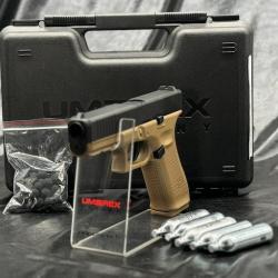 Pack Pr&ecirc;t A Tirer PISTOLET GLOCK 17 GEN5 CAL 43 PAINTBALL T4E COYOTE