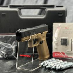 Pack Laser Pr&ecirc;t A Tirer PISTOLET GLOCK 17 GEN5 CAL 43 PAINTBALL T4E COYOTE