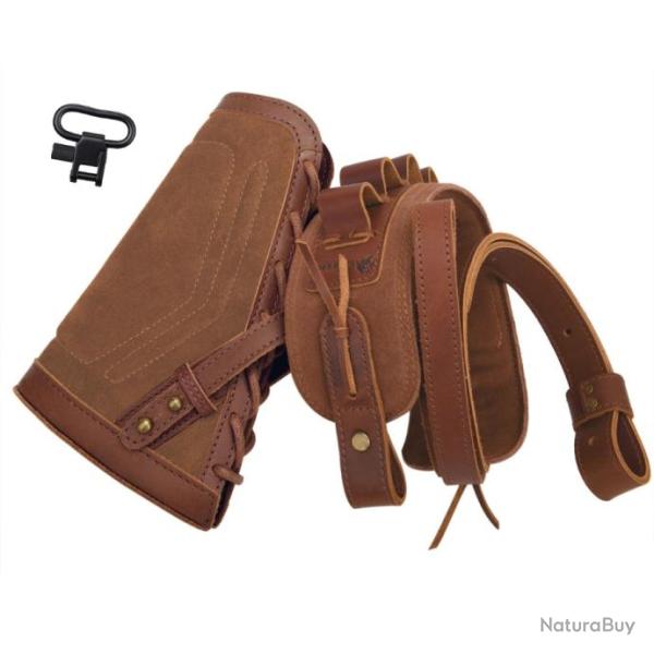 �charpe de fusil de chasse en cuir durable MARRON 16GA LIVRAISON GRATUITE !!