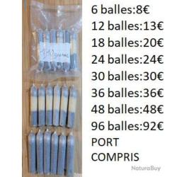 96 Balles papier cal 44.1.1g de  PN (454/451) . SOUS VIDE