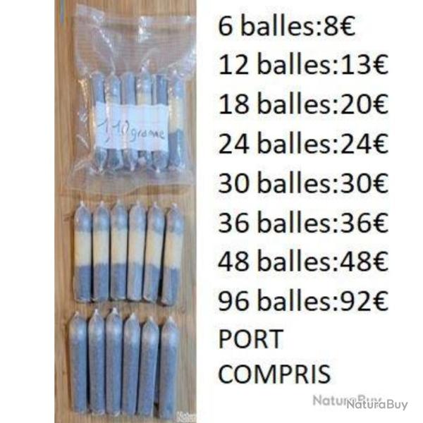 96 Balles papier cal 44.1.1g de  PN (454/451) . SOUS VIDE