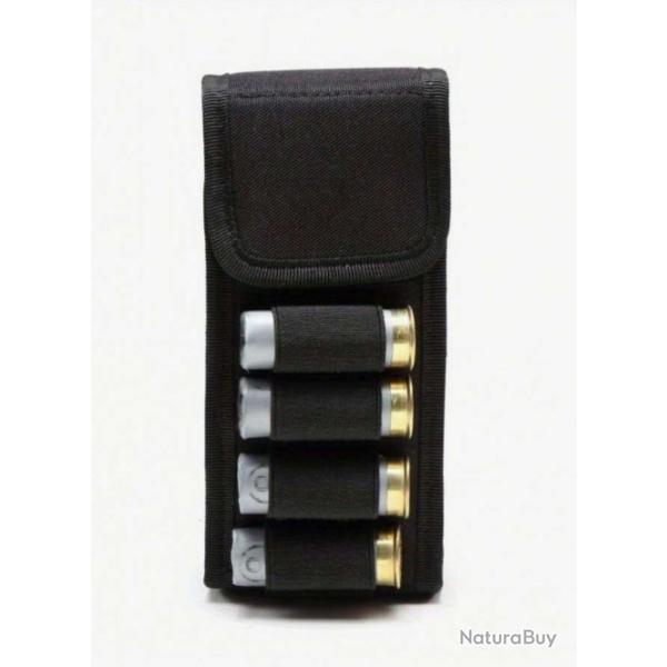 Pochette tactique noire 16 munitions calibre 12