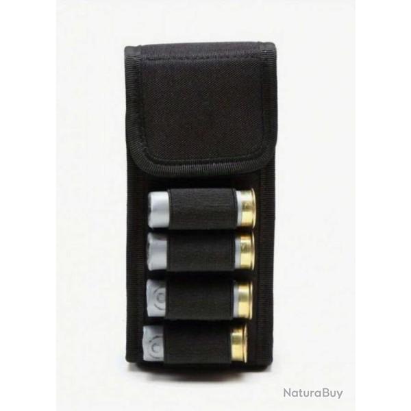 Pochette tactique noire 16 munitions calibre12