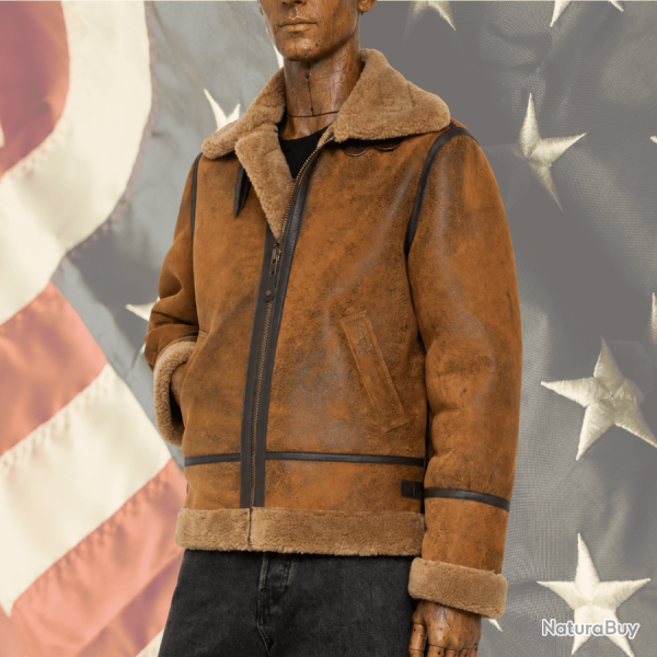 Blouson US Cuir Bombardier B3 LC1259 Moutarde Schott