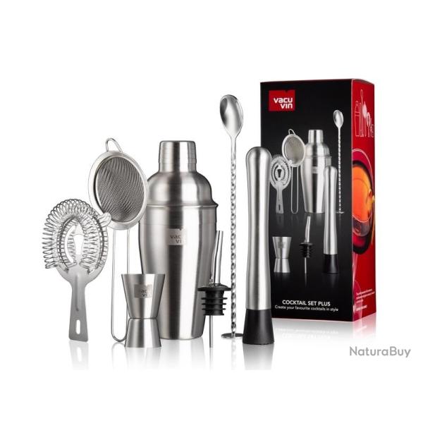 BEL1632 SET A COKTAIL 7 PIECES INOX  NEUF IDEE CADEAU