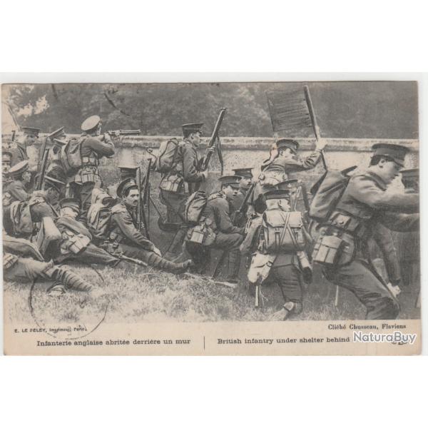 CPA CPA - Guerre 1914 - Infanterie Anglaise abrit�e derri�re un mur