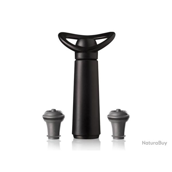 BEL1638 POMPE A VIDE VACU VIN " WINE SAVER CONCERTO" NOIRE NEUF