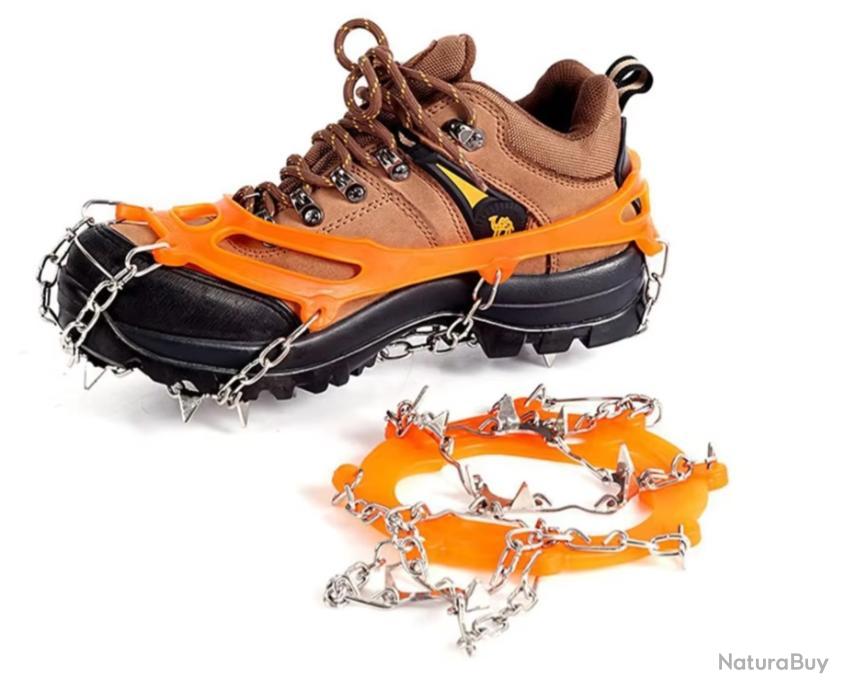 Crampons antidérapants pour Chaussures de Montagne avec 10 Dents, Crampons pour Chaussures, Griffes à Chaussures, Glace et Randonnée - Idéal pour Activités de Plein Air en Hiver (1 Crampons antidérapants pour Chaussures de Montagne avec 10 Dents, Crampons pour Chaussures, Griffes à Chaussures, Glace et Randonnée - Idéal pour Activités de Plein Air en Hiver (1