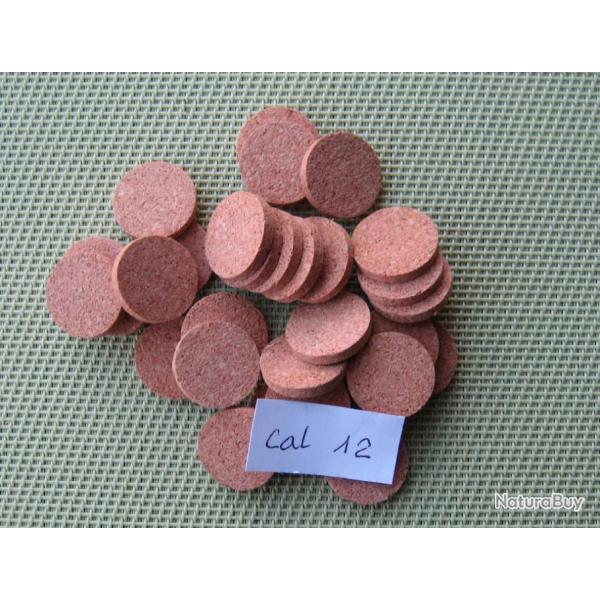 Lot  de  100  rondelles  li�ge  3 mm  cal  12