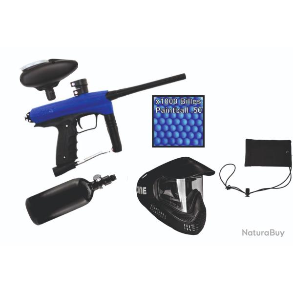 PACK PROMO - Kit Paintball eNMey .50 Bleu + Loader + 1000 Billes + Kit Air + Masque - SmartParts GOG