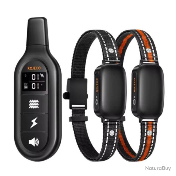 2 x COLLIERS DE DRESSAGE CHIEN - MULTIMODES - �TANCHE IPX7 - 30J AUTONOMIE
