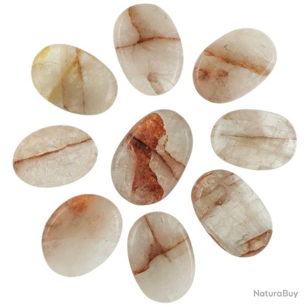 Galet plat quartz h�mato�de - A l'unit�