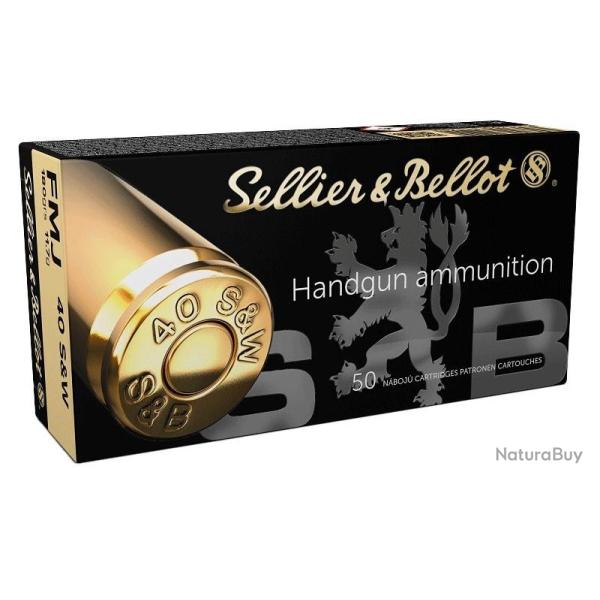 CARTOUCHES SB 40S&W FMJ 180gr x50 | SELLIER & BELLOT