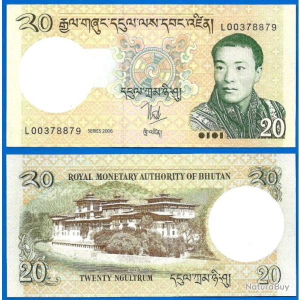 Bhoutan 20 Ngultrum 2006 Neuf Billet