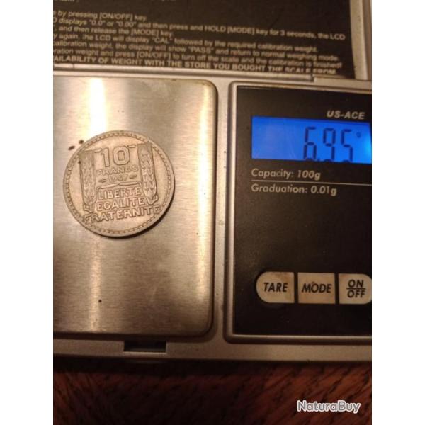 Lot 2 pi�ces 10 francs turin 1940 et 1947