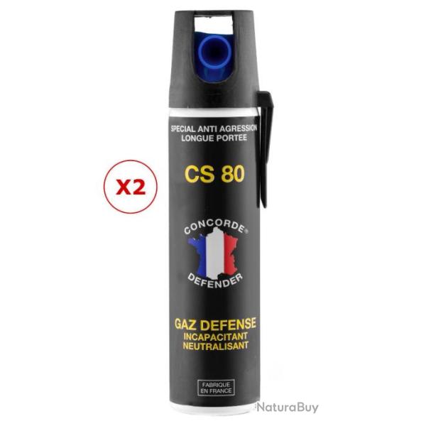Lot de 2 A�rosols GAZ CS 80 - 75 ml