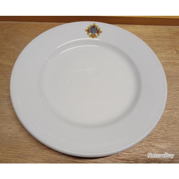 RARE assiette � dessert militaire en porcelaine du 81�me R�giment d'Infanterie