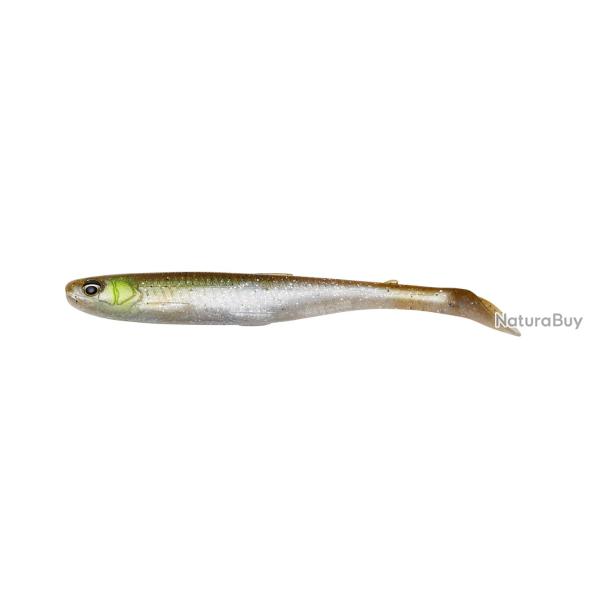 Leurres SAVAGE GEAR Slender Scoop Shad 11cm � l'unit� Green Silver