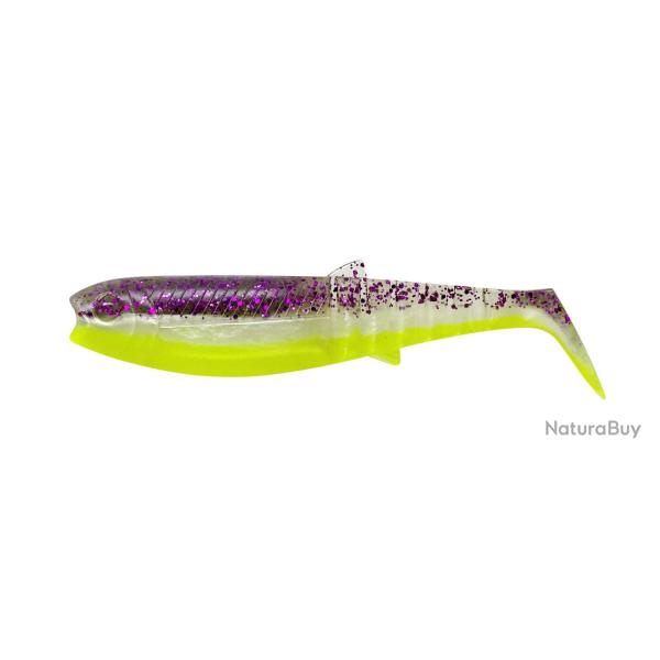 Leurre SAVAGE GEAR Cannibal Shad 8cm � l'unit� Purple Glitter Bomb
