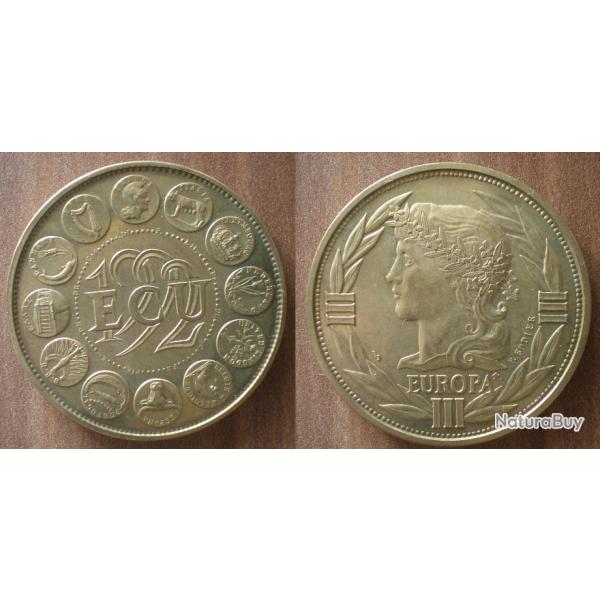 Medaille Ecu 1992 Europa Neuve par Tresor du Patrimoine Europe