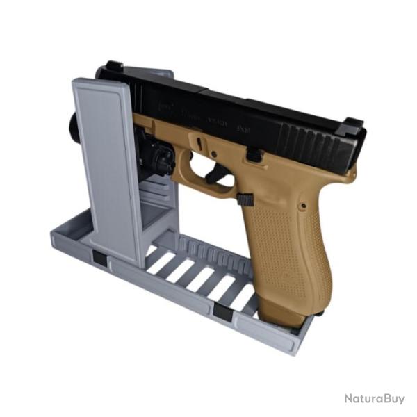 R�telier modulaire pour pistolet et revolver Gris et noir Made in France