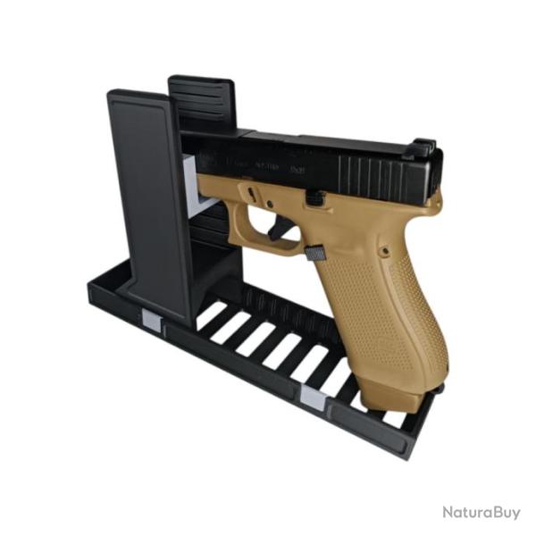 R�telier modulaire pour pistolet et revolver Noire et gris Made in France