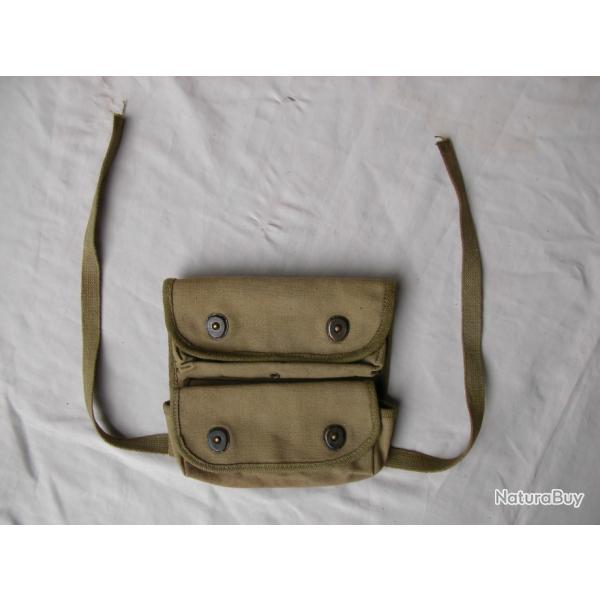 WW2 US SACOCHE MILITAIRE PORTE-GRENADE AM�RICAINE 2 COMPARTIMENTS DE 1943 39-45