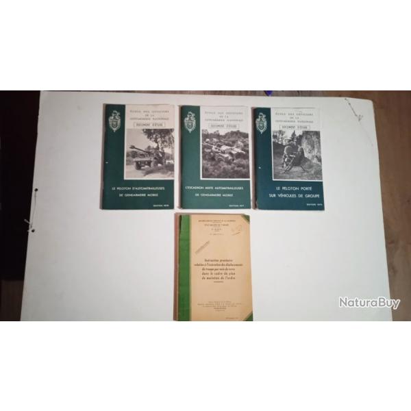 Collection 4 livres, revues �cole gendarmerie