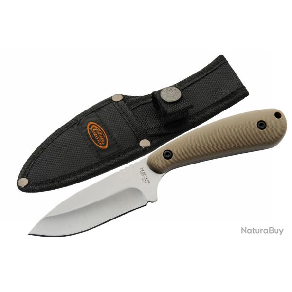 Couteau Skinner Lame Acier 3Cr13 Poign�e ABS Tan �tui en Nylon Rite Edge CN211599DS