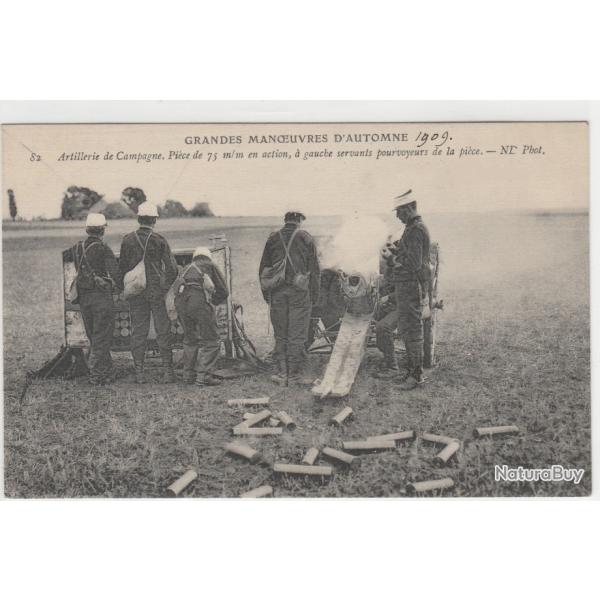 CPA GRANDES MANOEUVRES AUTOMNE Tir Pi�ce de 75 m/m