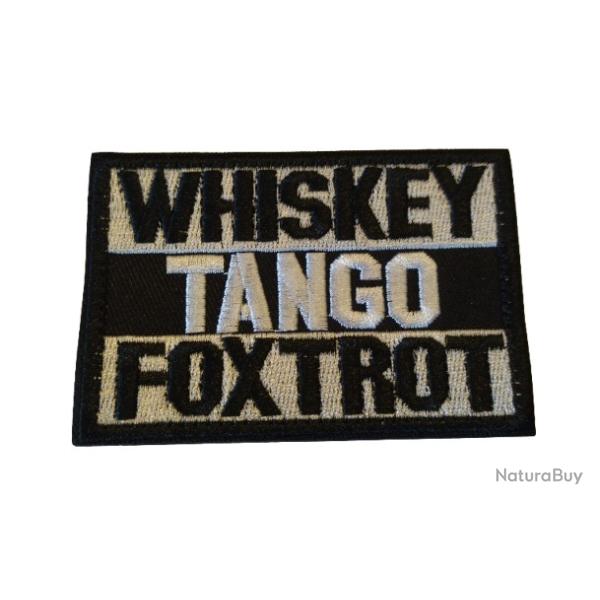 Patch Whisky Tango Foxtrot - Noir - velcro - Livraison gratuite