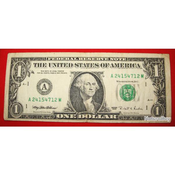 U.S.A billet de 1 dollar serie 1995 ttb