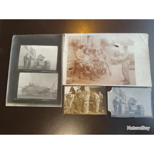 Lot photos tankistes ww1