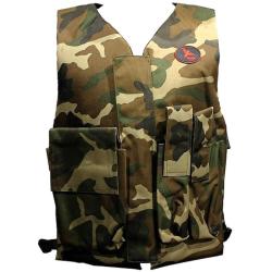 Gilet Tactique R&eacute;versible Black Eagle - Camouflage et Noir pour Airsoft, Paintball et Chasse