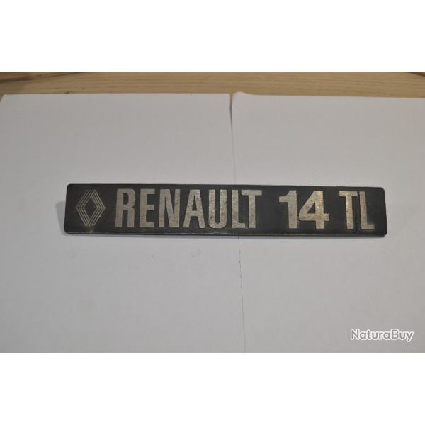 Logo / Sigle  Hayon  Voiture Ancienne Renault 14 TL V�hicule Ancien  (20D)