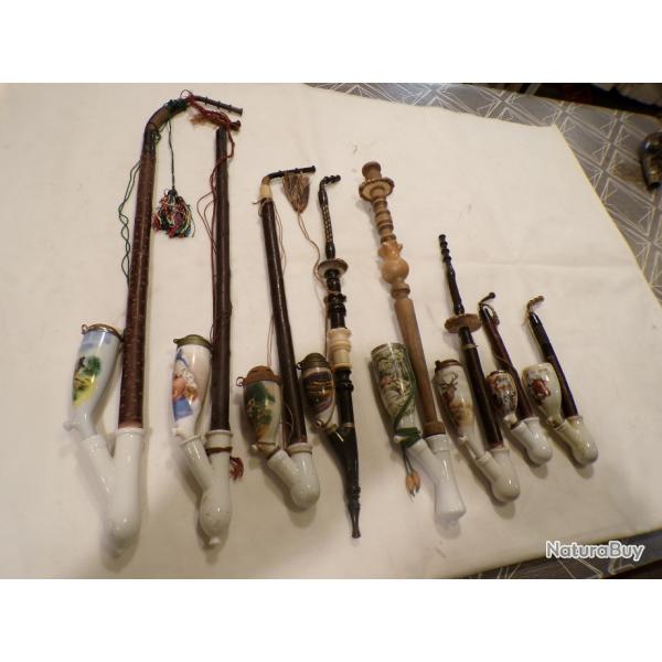 8 PIPES DE CHASSEURS ALLEMANDS FIN XIXme