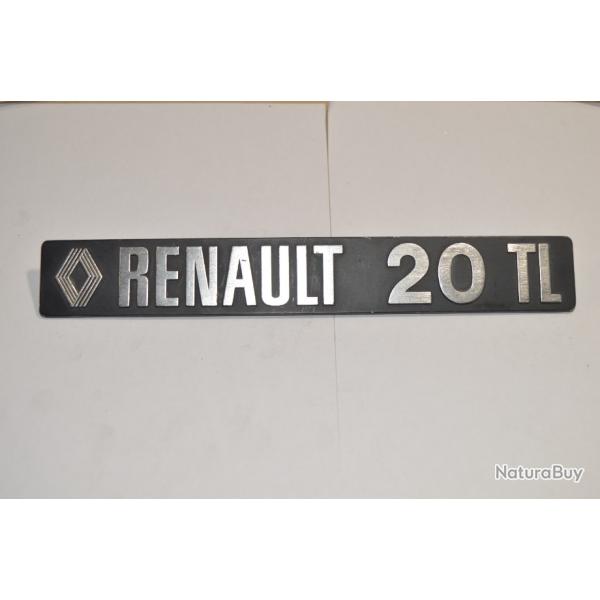 Logo / Sigle  Hayon  Voiture Ancienne Renault 20 TL  Ancien  (20D)