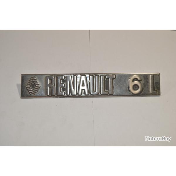 Logo / Sigle  Hayon  Voiture Ancienne Renault 6L Ancien  (20D)