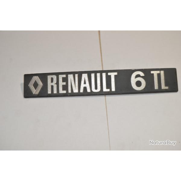 Logo / Sigle  Hayon  Voiture Ancienne Renault 6TL  Ancien  (20D)